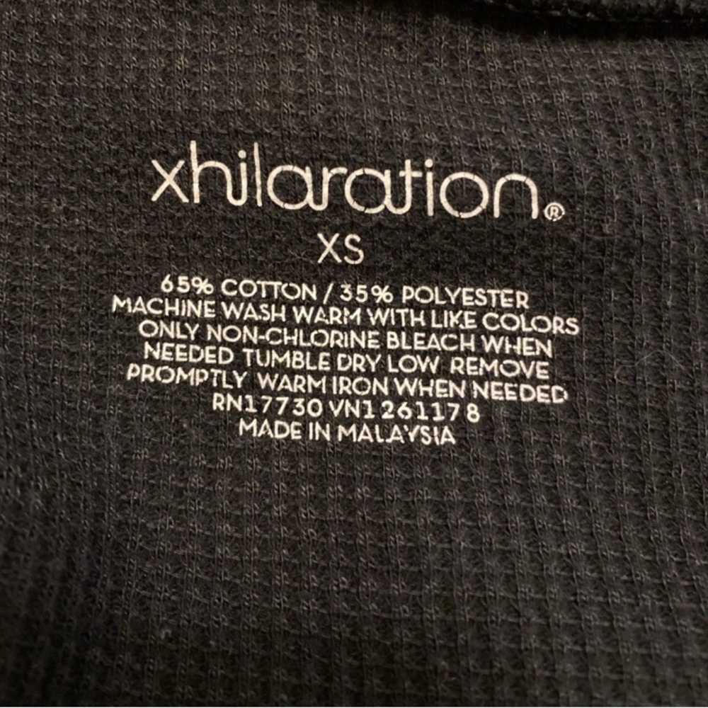 Xhilaration Black Button-Front Long Sleeve Top - Picture 2 of 13